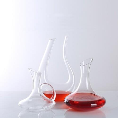 Big Handmade Transparent Glass Crystal Red Wine Decanter Carafe Glasses Bottle Jug Aerator For Family Bar Wine Accessories