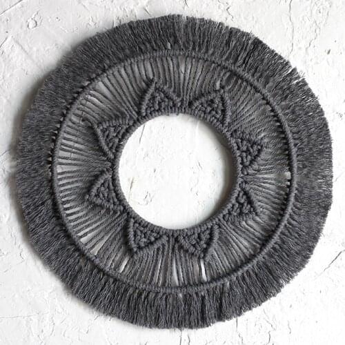Boho Decor Macrame Decoration Dark Style Home Decoration Woven Handmade Tapestry Wall Hanging Wall Tapestry Abstract