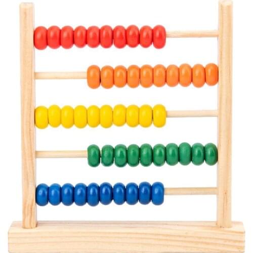 Montessori Children Math Learning Educational Toy Wooden Kids Frame Abacus Calculation Counter Five Abacus Toy Gear Calcula M5N4
