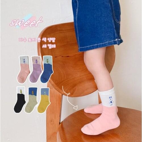 6Pairs/Lot Children Socks Spring Autumn Princess Cute Cartoon Rabbit Baby Girls Boys Socks Kids Toddler Socks