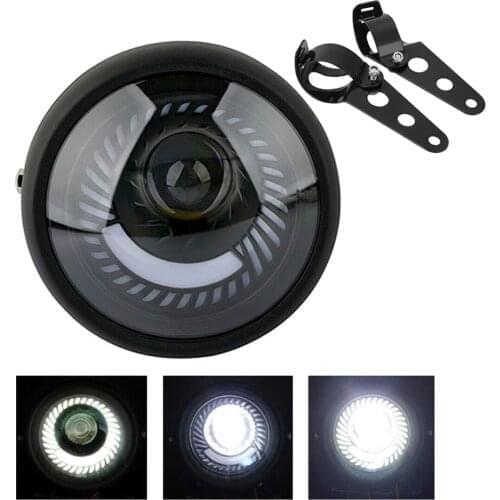 6.5 Inch Cafe Racer Motorcycle Headlight Round LED Motorcycle Head Lights Lamp For xvs 700 xvs 900 Honda Shadow vt600 Hornet 600