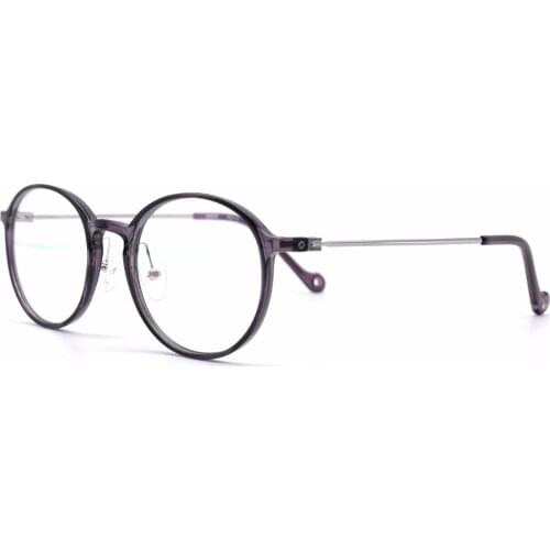 HKUCO Clear Lens Glasses Frames Cozy Composite Transparent gray frame Eyewear