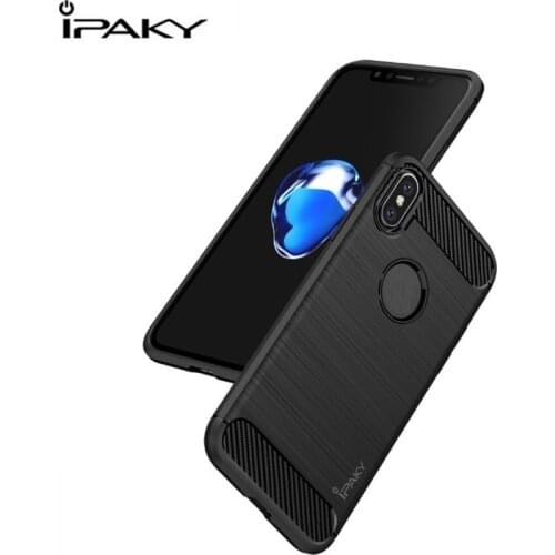 IPaky Soft TPU Shock Proof Silicone Carbon Fiber Hybrid Cases Case For iPhone X 8 5 5S Se 6 7 Plus