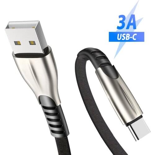 3m USB Type C Cable For oneplus 7t 6 realme xt 5 pro redmi k30 k20 black shark 2 UMIDIGI Power 3 F2 CELL Phone Charger Cable