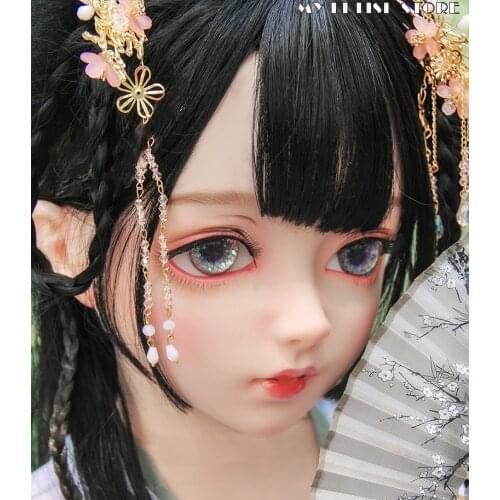 KXZ09)Customize Full Head Female/Girl Resin Japanese Cartoon Character Animego Cosplay Kigurumi Mask Crossdressing Doll