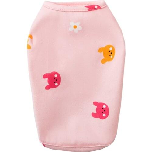 Summer pet cat dog chihuahua clothes cute print T-shirt for small dogs vest York clothing pets puppy supplies french bulldog