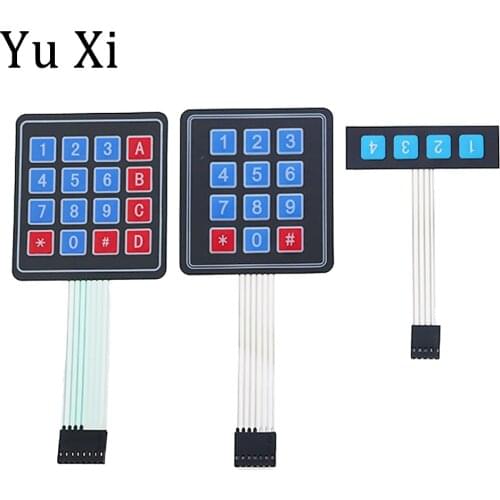 YUXI matrix for keyboard film For keyboard for 4 × 4/3 × 4mm 1 line 4 key film key / control panel single chip microcomputer