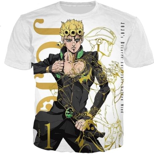 Fashion Cool Anime JoJo Bizarre Adventure T Shirt Men/women 3D Printed T-shirts Unisex Harajuku Style Tshirt Streetwear Tops