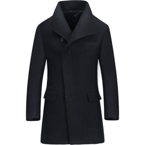 Wool Coat Men Korean Autumn Winter Man Jacket Overcoat 2019 Mens Coats and Jackets Pea Coat Abrigo Hombre 685555 KJ1923