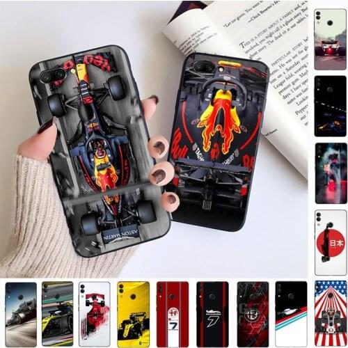 Formula 1 Black TPU Soft Phone Cover For huawei honor 10 10i 10lite 8c 8A 8X 9 9A 9lite 20 20s 20i 20lite mate20 Mobile Cases