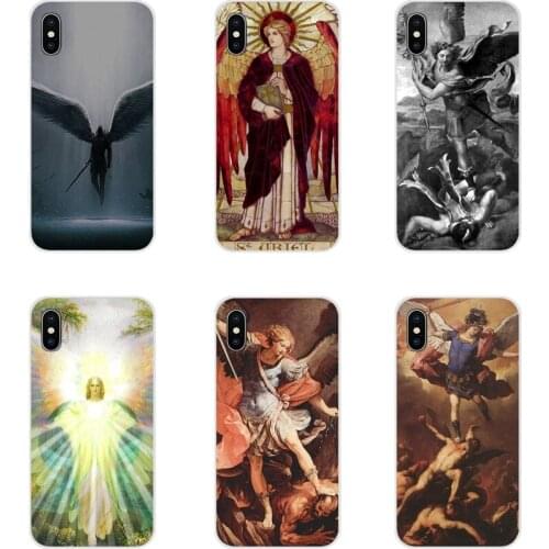 Soft Transparent Skin Case Archangel raphael God Heals Graces For Samsung Galaxy A3 A5 A7 A9 A8 Star A6 Plus 2018 2015 2016 2017