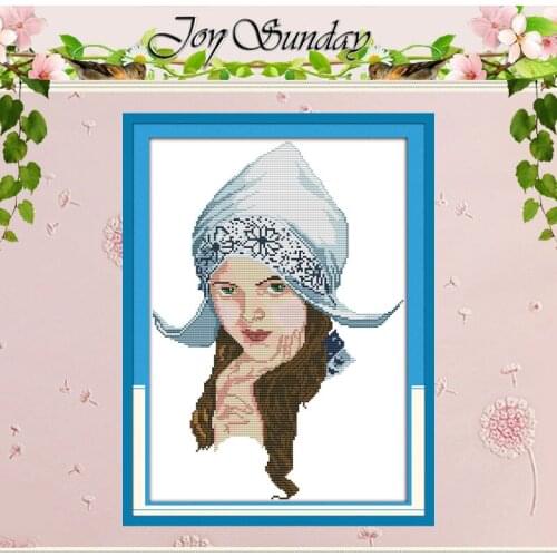 The young girl Patterns Counted Cross Stitch 11CT 14CT Cross Stitch Sets Wholesale Cross-stitch Kits Embroidery Needlework