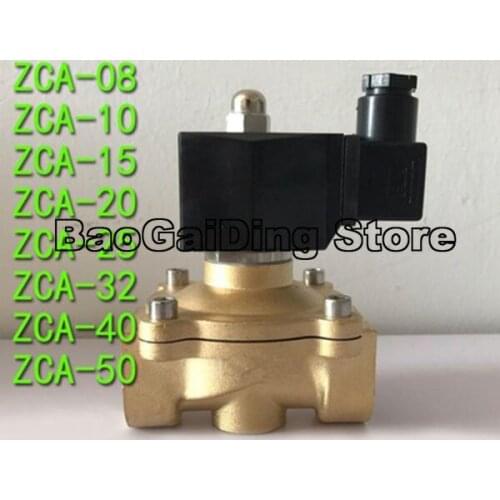 Normally Close 2 Way Brass Vacuum Pump Solenoid Valve ZCA-06, ZCA-08,ZCA-10,ZCA-15,ZCA-20,ZCA-25,ZCA-32,ZCA-40,ZCA-50 -1bar-1bar