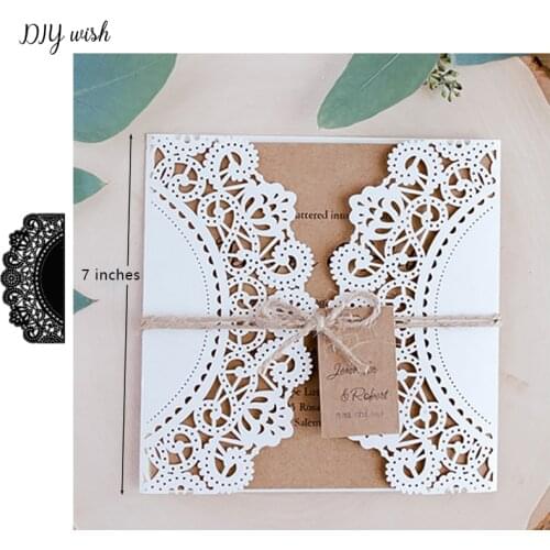Lace Border Dies for Wedding Invitations Cards Making Metal Cutting Dies New 2019 for Scrapbooking Birthday Greeting Card Cutter