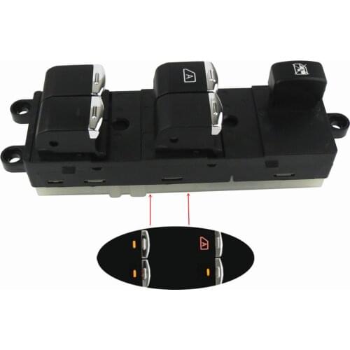 With Chrome Driver Side Electric Power Master Window Switch For Nissan Pathfinder R51 Navara D40 King Cab Pickup