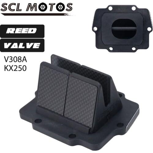 SCL MOTOS Carbon Fiber Intake Reed Valve For KAWASAKI KX250 1987-2004 Motorcycle Intake Reed Valve For VForce3 V308A
