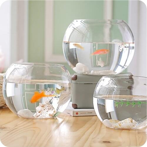 Free Shipping Diameter=8cm 10cm 12cm 15cm 20cm Glass Terrarium Vase Home Wedding Decoration Creative Glass Fishbowl Aquarium