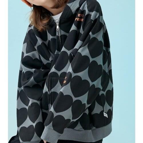 Fashion street culture love printed womens hoodie couple loose plus size sweatshirt summer and autumn new tops