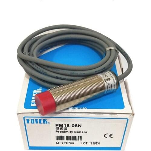 1pcs FOTEK proximity switch PM18-08N PM18-08P PM18-08S DC 24V three-wire NPN NO AQ1H442