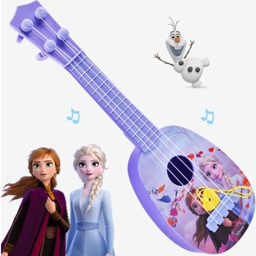 1pc Genuine Disney Frozen2 Elsa Anna Olaf 36cm/14" Children Musical Instruments Toy Ukulele Guitar Education kids Christmas Gift
