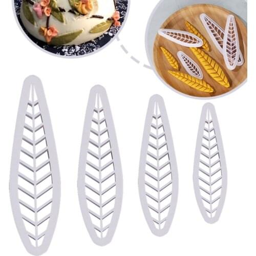 4Pcs/set Creativity Peach Leaf Cutters Tools Biscuit Cutter Baking Mold Kitchen Household DIY Food Fondant Baking Mould Tool