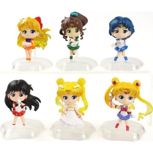 7cm 6pcs/lot Figure Q version Pretty Angel Mercury Jupiter Venus Uranus Model Doll For Cake Decorations Dolls