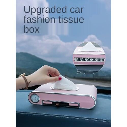 Car Tissue Box Creative Toilet Paper Drawer Interior Decoration Supplies Use Boxes Pumping Carton Paper Upholstery Supplies