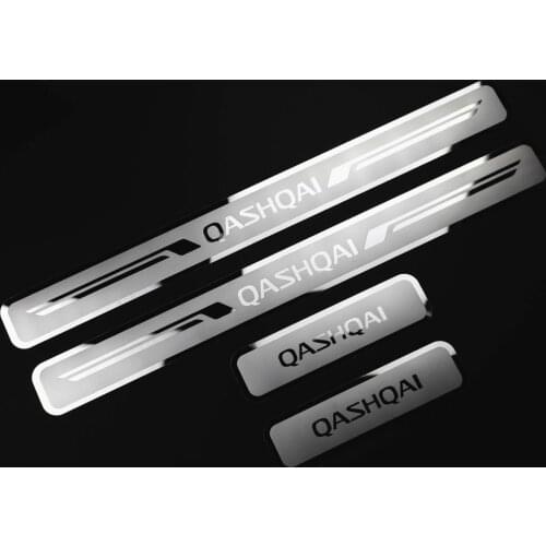 Car Accessories For Nissan Qashqai Door Sill Scuff Plate Stainless Steel Pedal Car Styling Sticker 2016-2020
