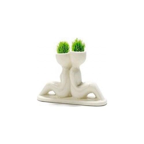 Large supply of white man X lover gardening grass doll small potted plant small desktop 4.8