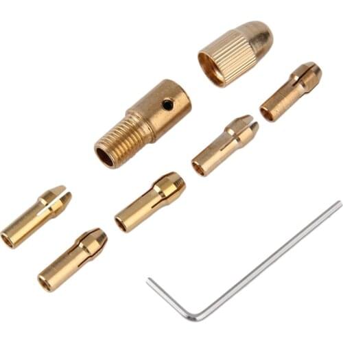 8Pcs 0.5-3mm Small Electric Drill Bit Collet Mini Twist Chuck Tool Kit