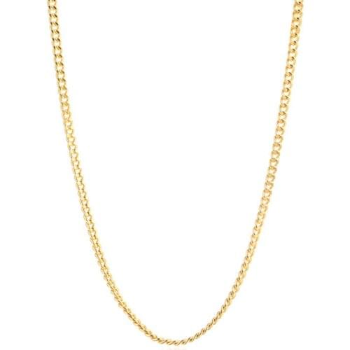 24K Real Solid Pure Gold Cuban Curb Chain Necklace