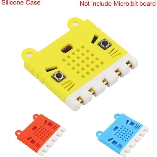 Micro:bit Case 3 Color Silicone Box Blue Yellow Red Cover Shell Lovely Design for Micro:Bit Children Shockproof