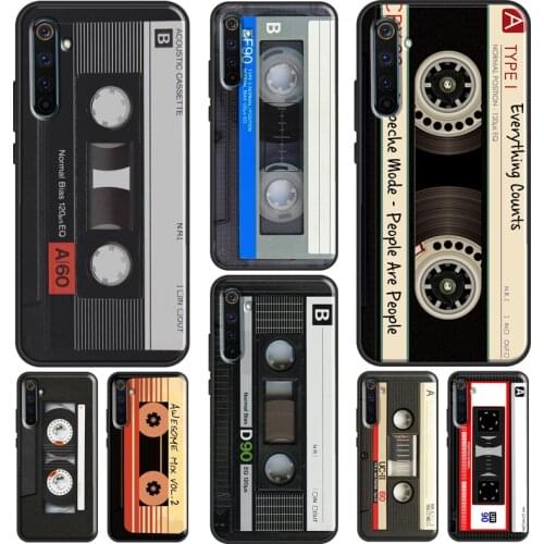 Vintage Cassette Tape Retro Case For Realme 8 Pro Q3 6 7 C3 C11 C15 C21 GT Neo Cover For OnePlus 9 Pro 8 8T 9R Nord