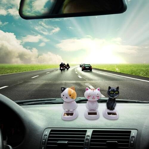 Innovative Cat Solar Shaking Head Car Decoration
