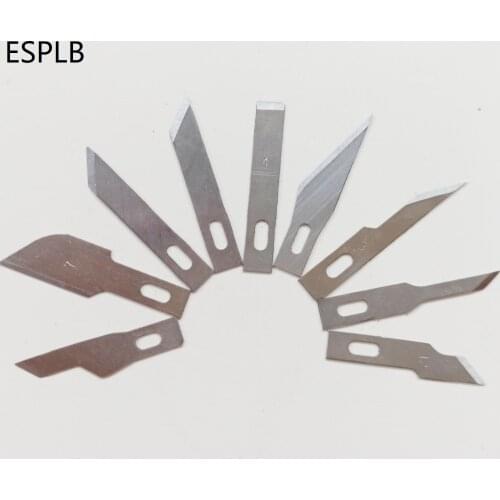 10pcs #1/3/7/16/12/4/11/A16 Engraving Curved Knife Blades Stainless Steel Replacement Metal Blade Wood Carving Craft Knife Blade