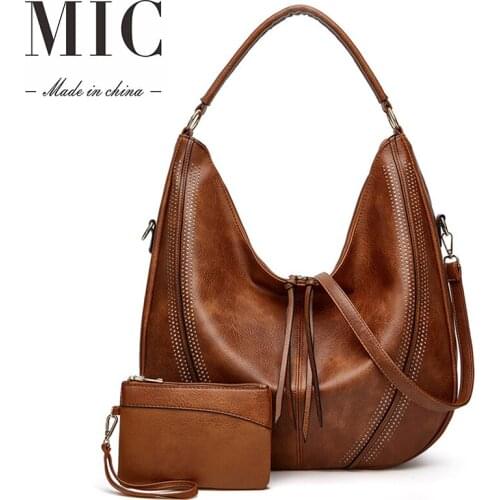 2/PCS picture-mother bag female bag new style European and American classic retro solid color single shoulder bag large-capacity