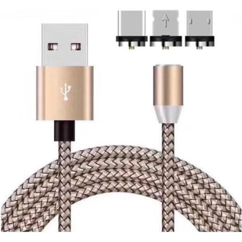 3 in 1 Magnetic Micro USB Cable USB Type C Cable For Huawei Fast Charging 8 Pin Charger Cord For I phone Mobile Phone Cables