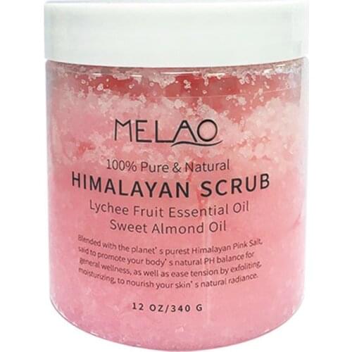 MELAO Himalayan Bath Salt Firming Body Massage Exfoliating Scrub Moisturizing Repair Skin 340G