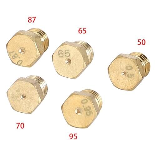 M6*0.75 LPG Gas Water Heater Nozzle Jet 0.07mm Universal Hob Injectors Propane Gas Burners 50 65 70 87 95 Size