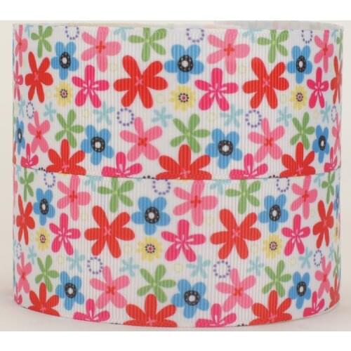 New arrivals 1 - 1/2 ( 38 mm ) New beautiful flower cartoon pattern printed ribbon, DIY polyester grosgrain ribbon