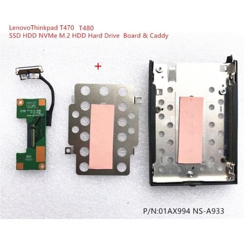 New Original For Lenovo Thinkpad T470 T480 SSD M.2 HDD SATA Hard Drive Connector Board &Caddy NS-A933