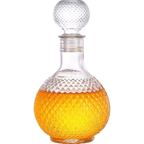 Wine Storage Bottle Transparent Glass Living Room Art Decoration Favorites Empty Bottle Crystal Wine Dispenser E11670