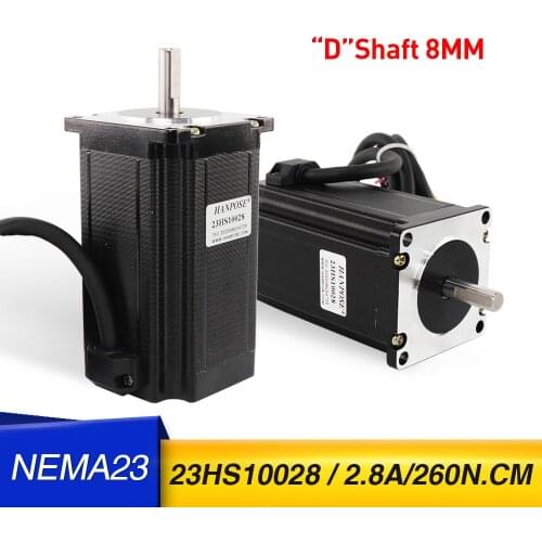 5pcs Nema 23 Stepper Motor 57 x 100mm 4-lead motor 2.8A 23HS10028 D=8MM Powerful motor for 3D Printer Robot Foam Plastic Meta
