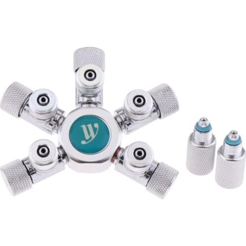 CO2 Splitter Regulator Valve Metal Solenoid Needle Valve for Aquarium Tank (one for five/six)