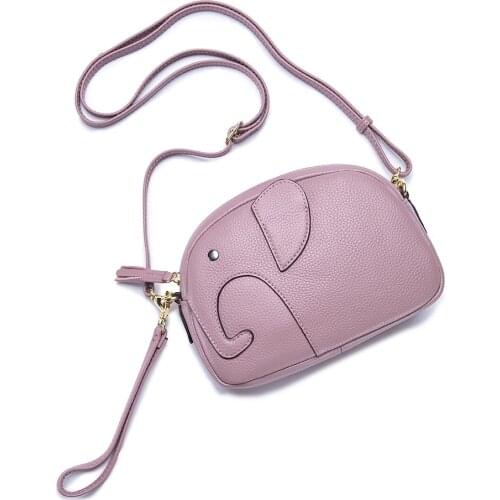 Elephant Straddle Bag with Goods Source Original Design First Layer Cowhide Summer Womens Small Shoulder Bag