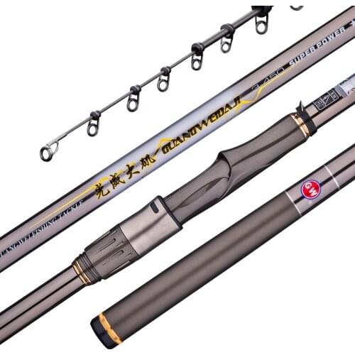 2# 3# 4# Rock Fishing Rod 3.6M 4.5M 5.4M Fishing Rod Carbon Fiber M Power Telescopic Fishing Canne Fishing Tackle De Pesca