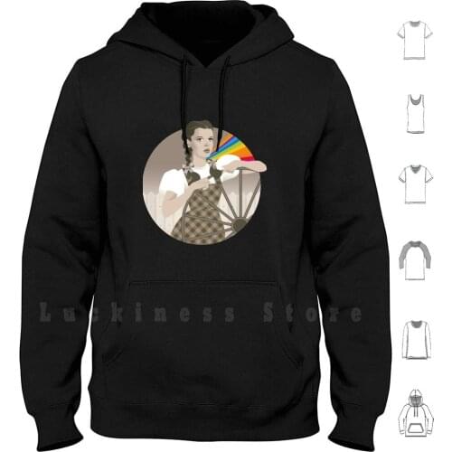 Somewhere hoodies long sleeve Judy Garland Dorothy Wizard Oz Mgm 1939 Hollywood Movie Classic Icon Diva Song Over