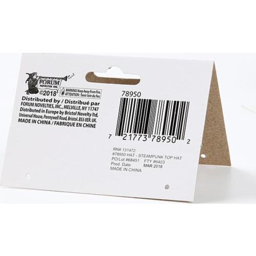 Thick printed header card full color any size display hanging card