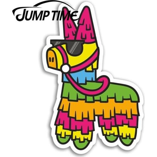 Jump Time for Cool Pinata Vinyl Stickers Donkey Funny Sticker Laptop Luggage Car Decal Window Wiper Trunk Car Styling