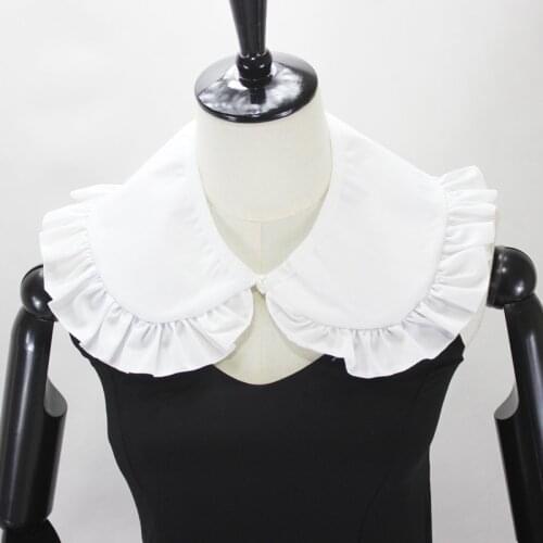 Japanese Womens Sweet Doll False Fake Collar Ruffles Trim Detachable Half Shirt Cute Detachable Collar